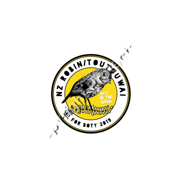 robin tea towel white Thumbnail